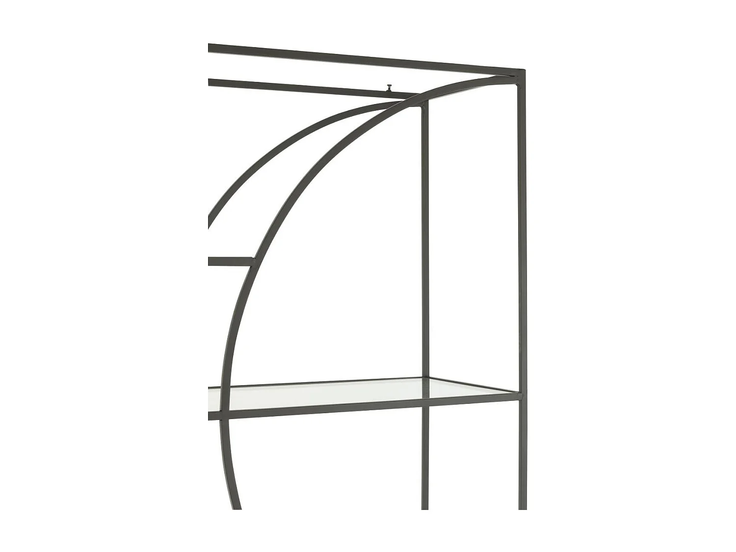Étagère 6 Niveaux en Verre "Nar" 200cm Noir