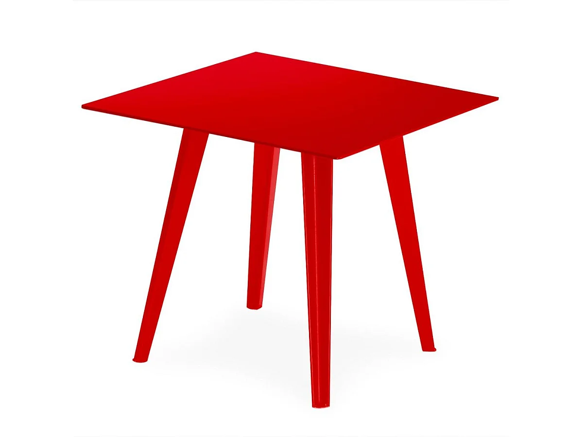 Table d'Appoint Carrée "Bimix" 40cm Rouge