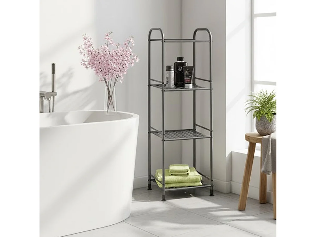 Étagère Design 4 Niveaux "Bonnie" 108cm Anthracite