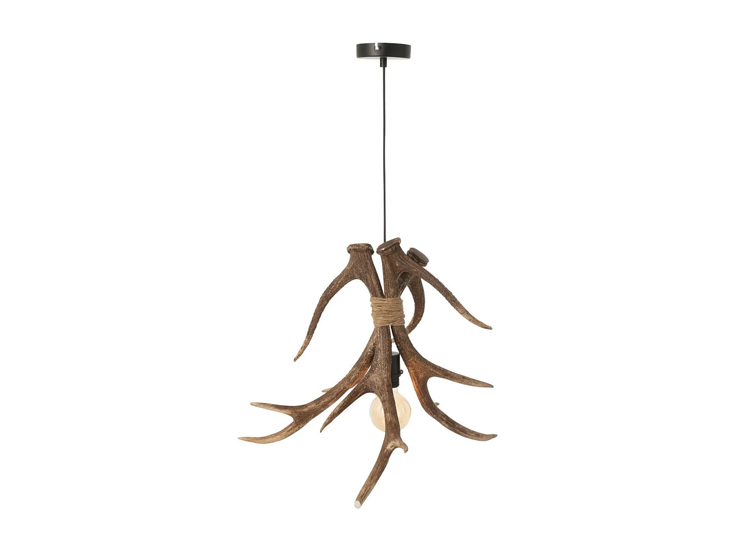 Lampe Suspension Branches "Antlers" 56cm Marron