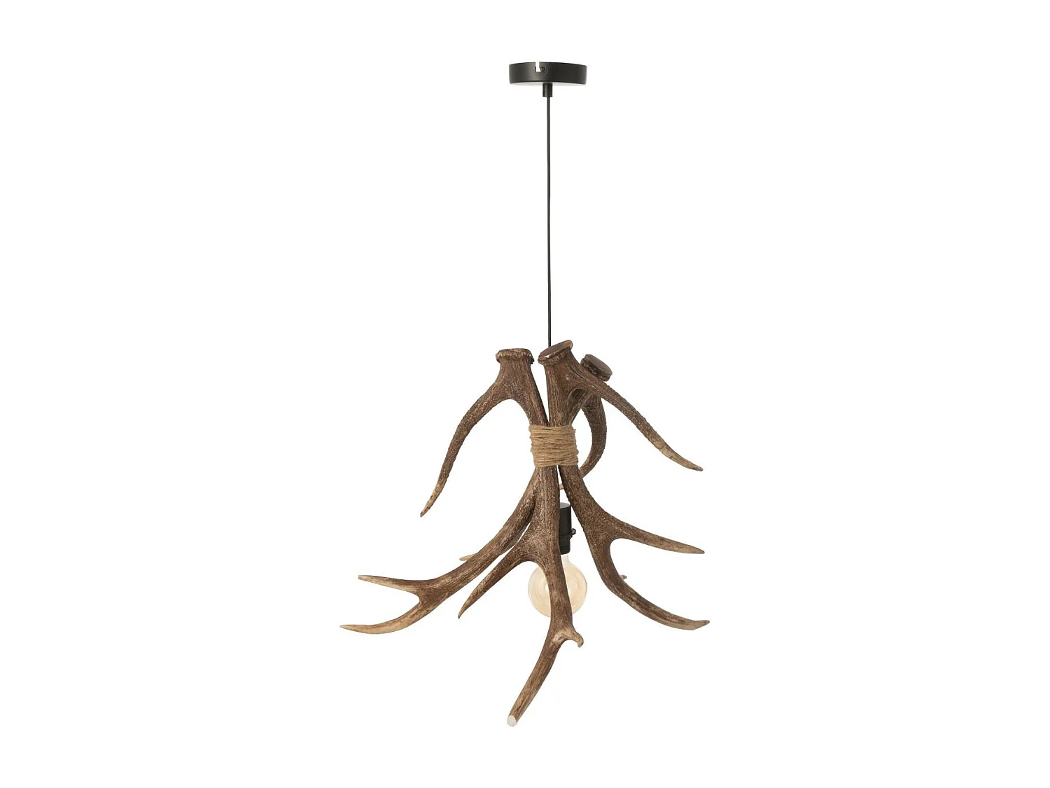 Lampe Suspension Branches "Antlers" 56cm Marron