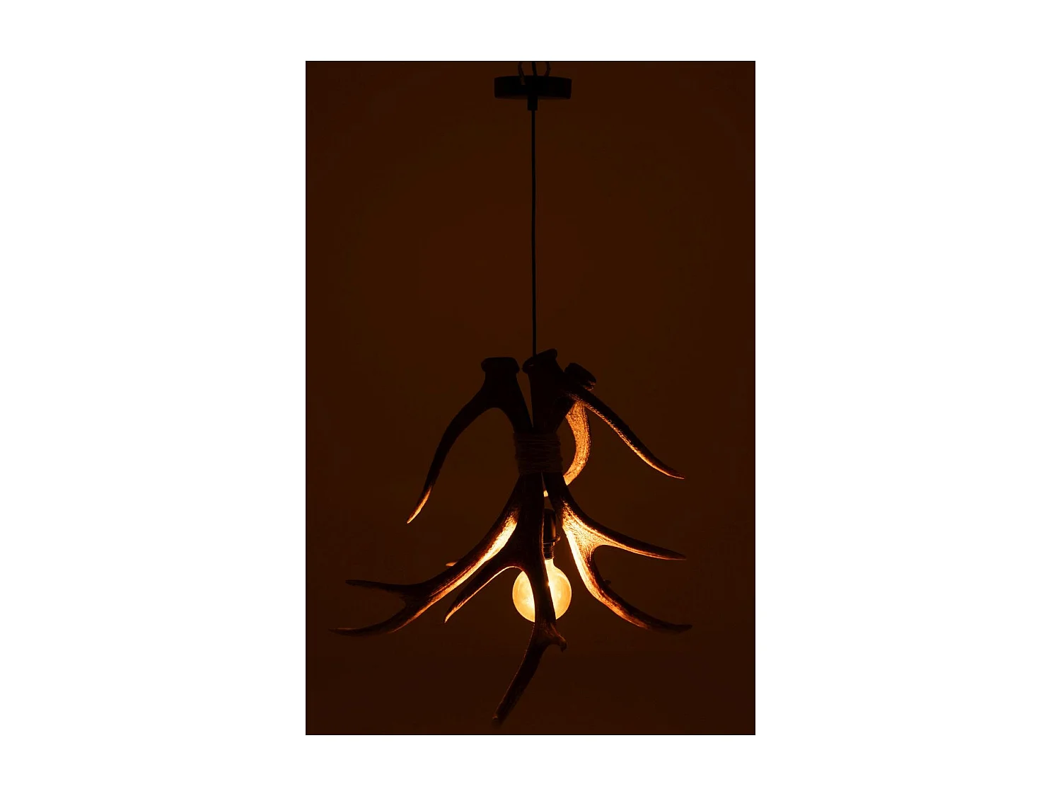 Lampe Suspension Branches "Antlers" 56cm Marron