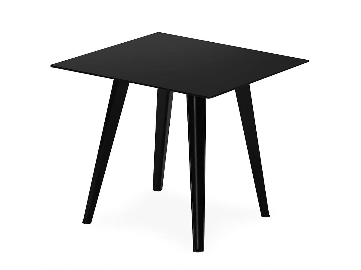 Table d'Appoint Carrée "Bimix" 40cm Noir