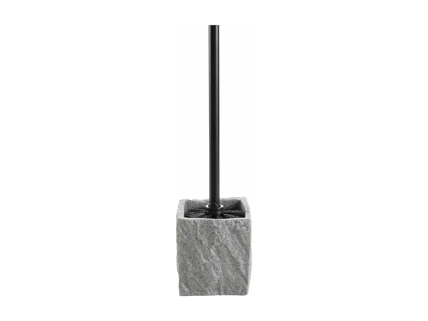 Brosse WC Effet Minéral "Stony" 36cm Gris