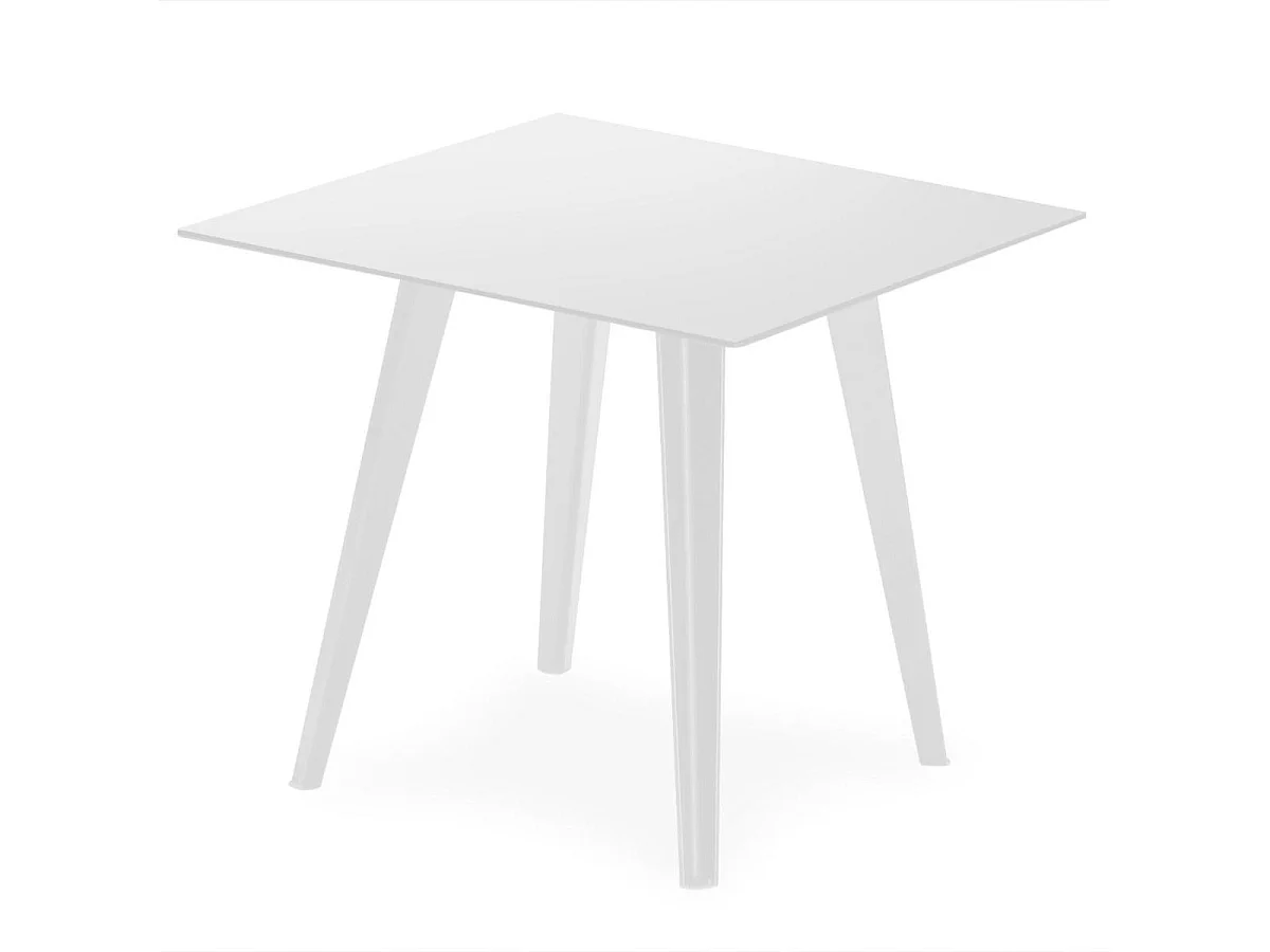 Table d'Appoint Carrée "Bimix" 40cm Blanc