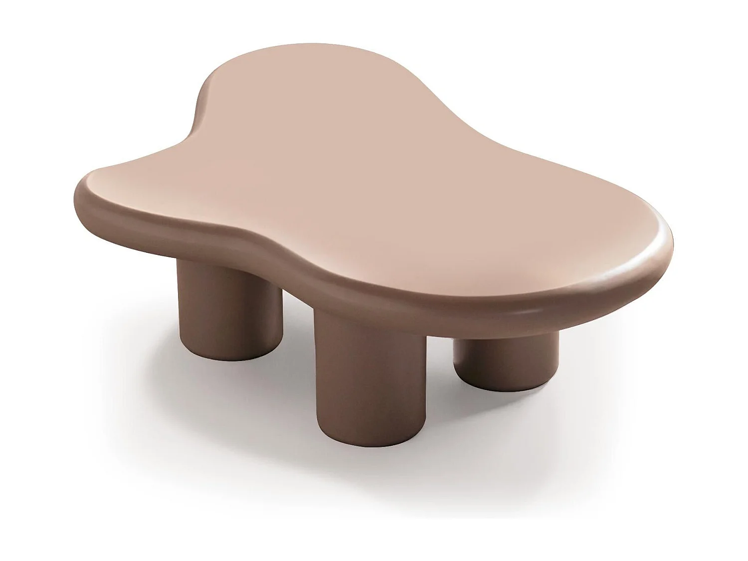 Table basse forme nuage Valdo 69x100cm Taupe