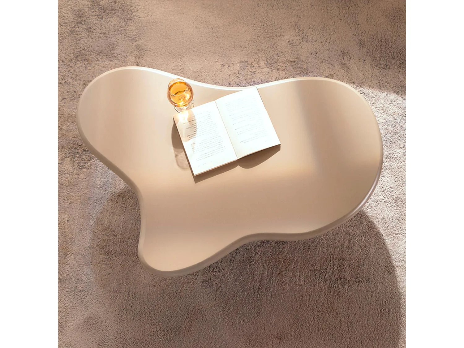 Table basse forme nuage Valdo 69x100cm Taupe