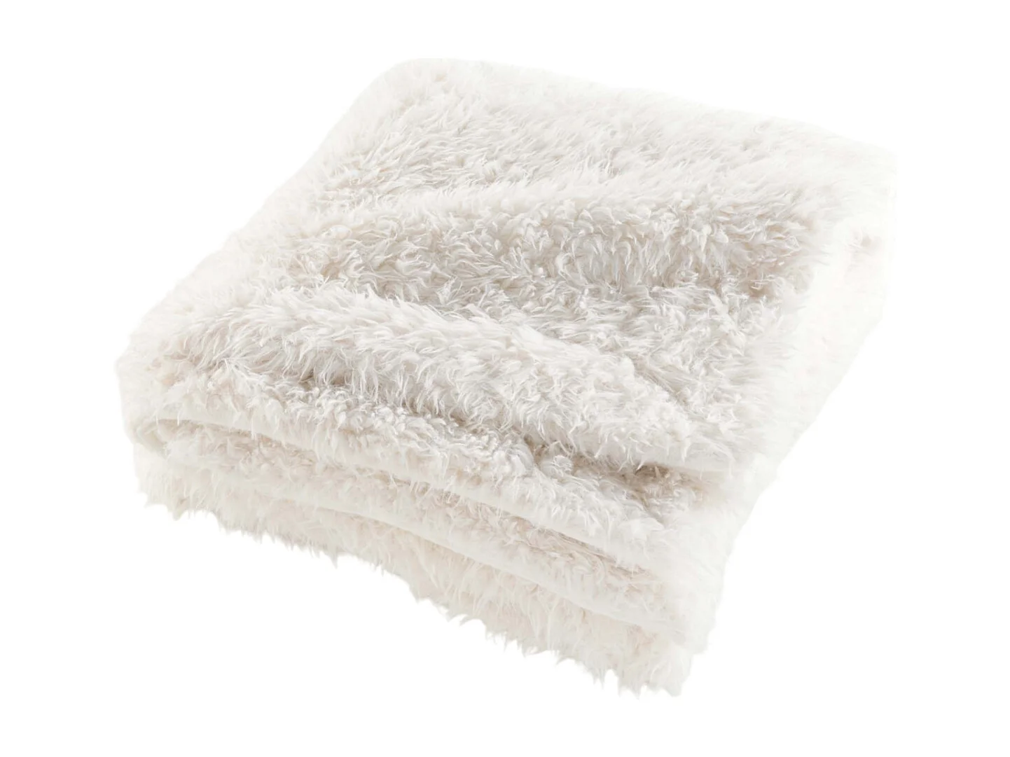 Plaid XXL Imitation Fourrure Polaire "Mouton" 220x240cm Naturel