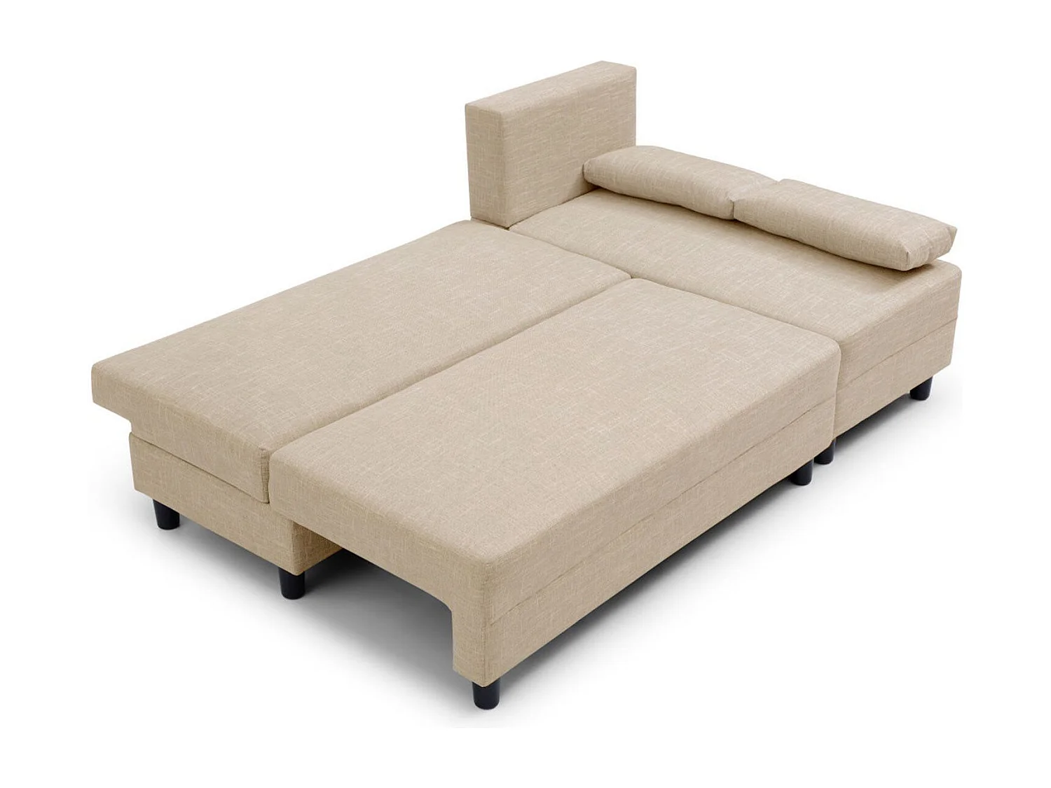 Canapé d'angle convertible Expression Tissu Beige