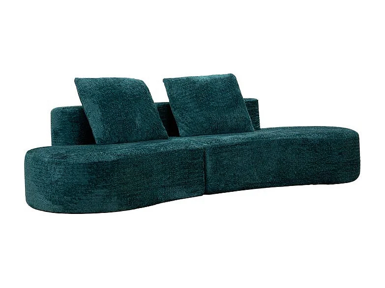 Canapé Teal design contemporain bleu intense