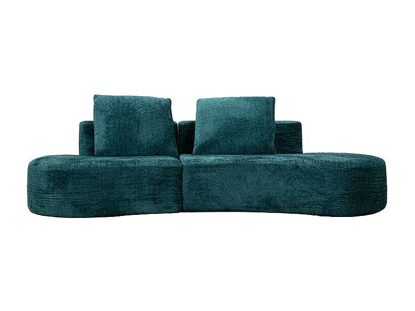 Canapé Teal design contemporain bleu intense