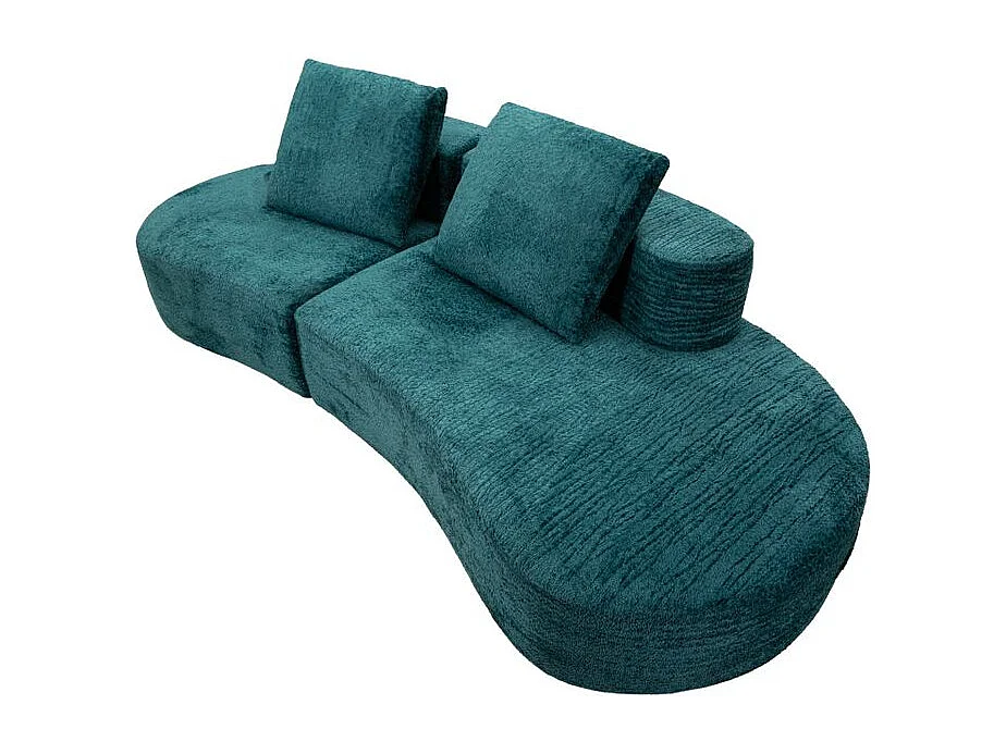 Canapé Teal design contemporain bleu intense