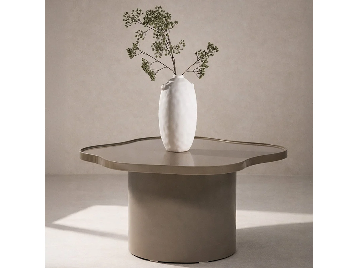 Table Basse Design "Ilse" 90cm Marron