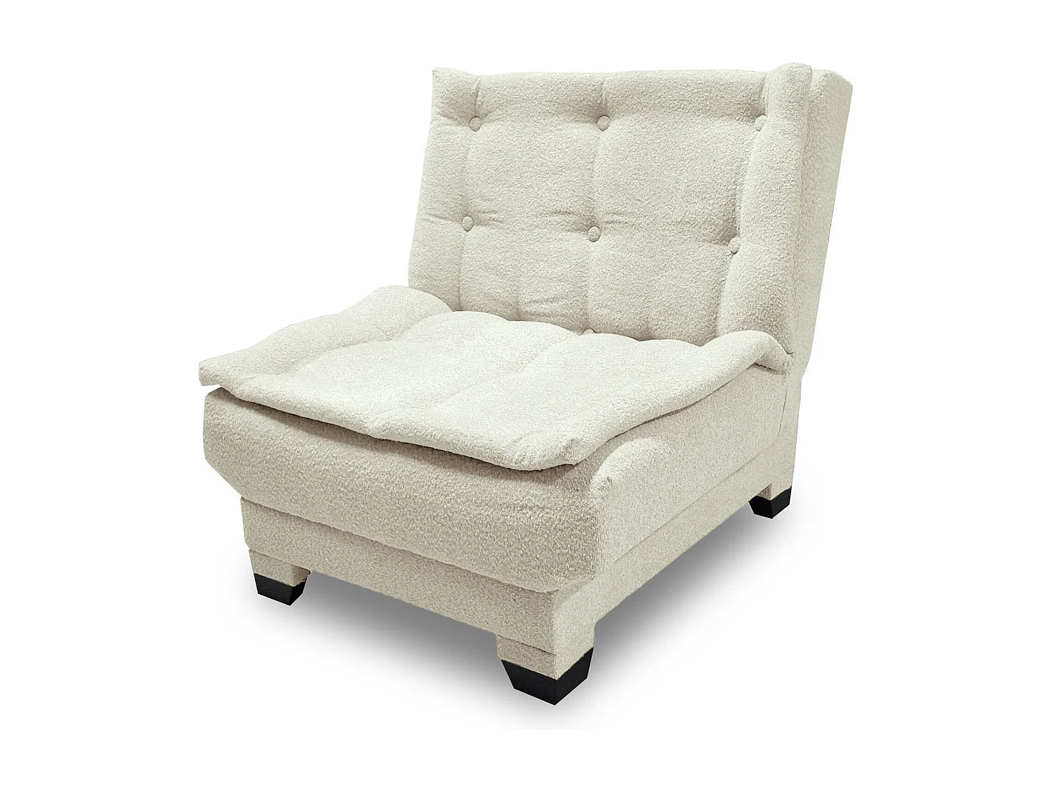 Fauteuil transformable en banquette Lefkada Tissu texturé Beige