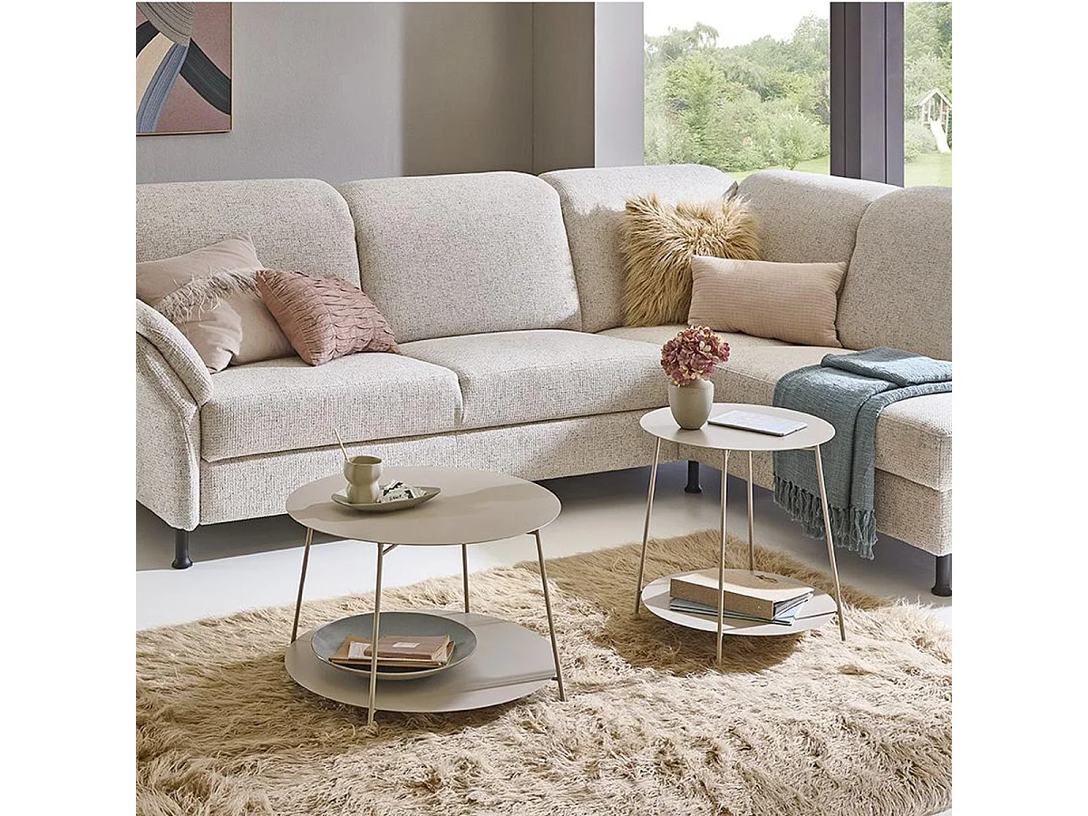 Table Basse en Métal "Conrad" 50cm Gris