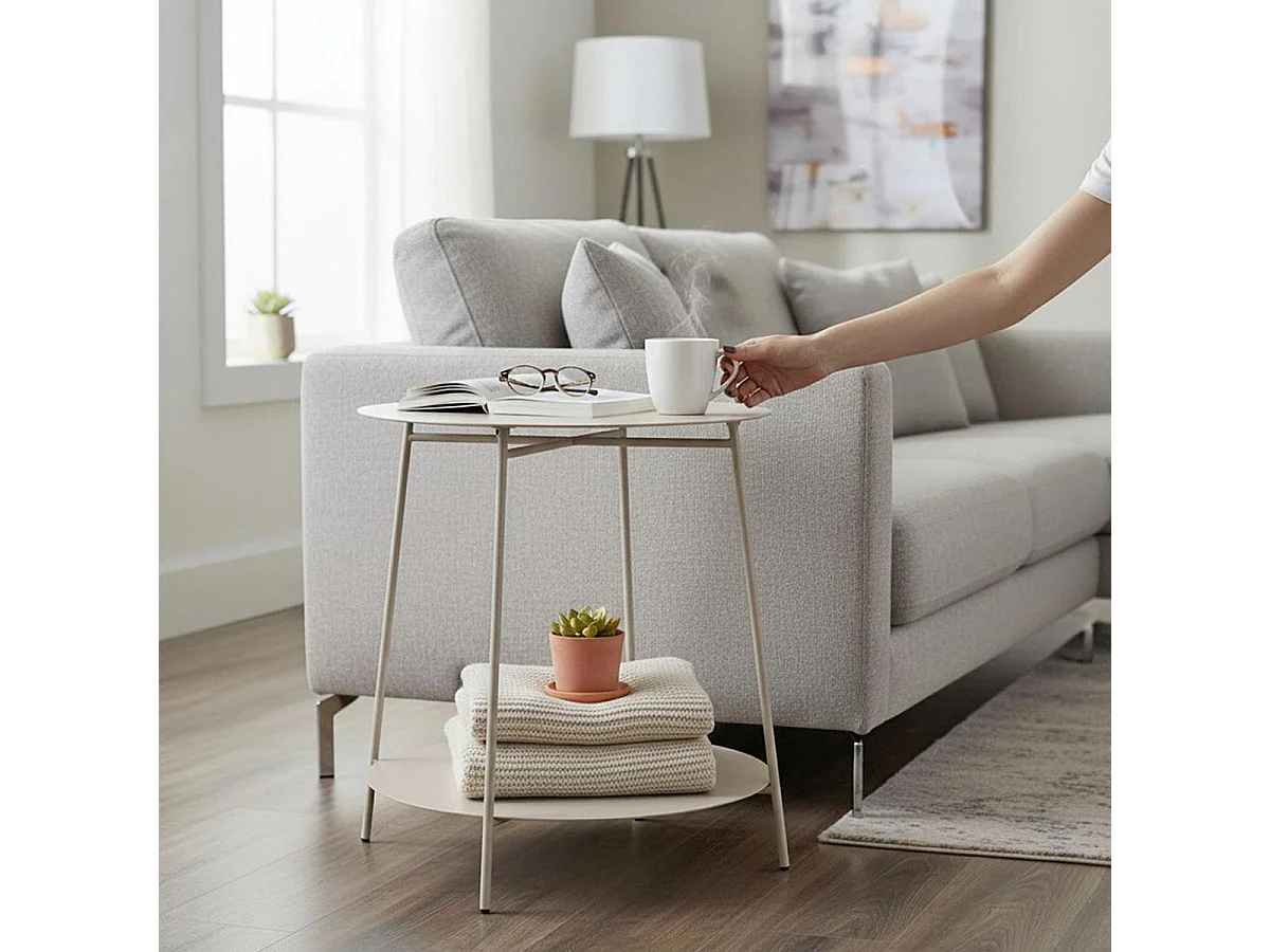 Table Basse en Métal "Conrad" 50cm Gris