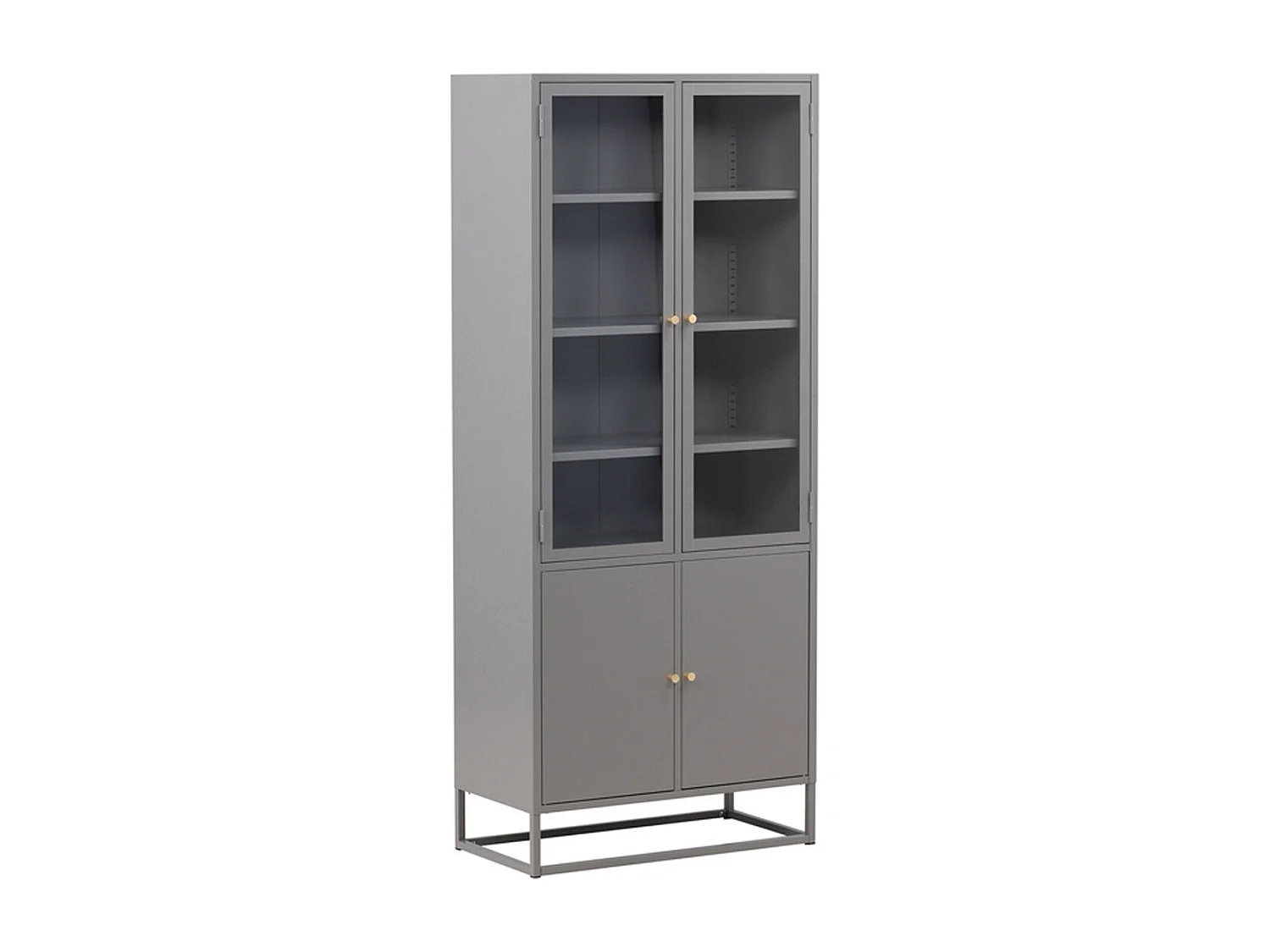 Vaisselier 4 Portes "Bakal" 190cm Gris