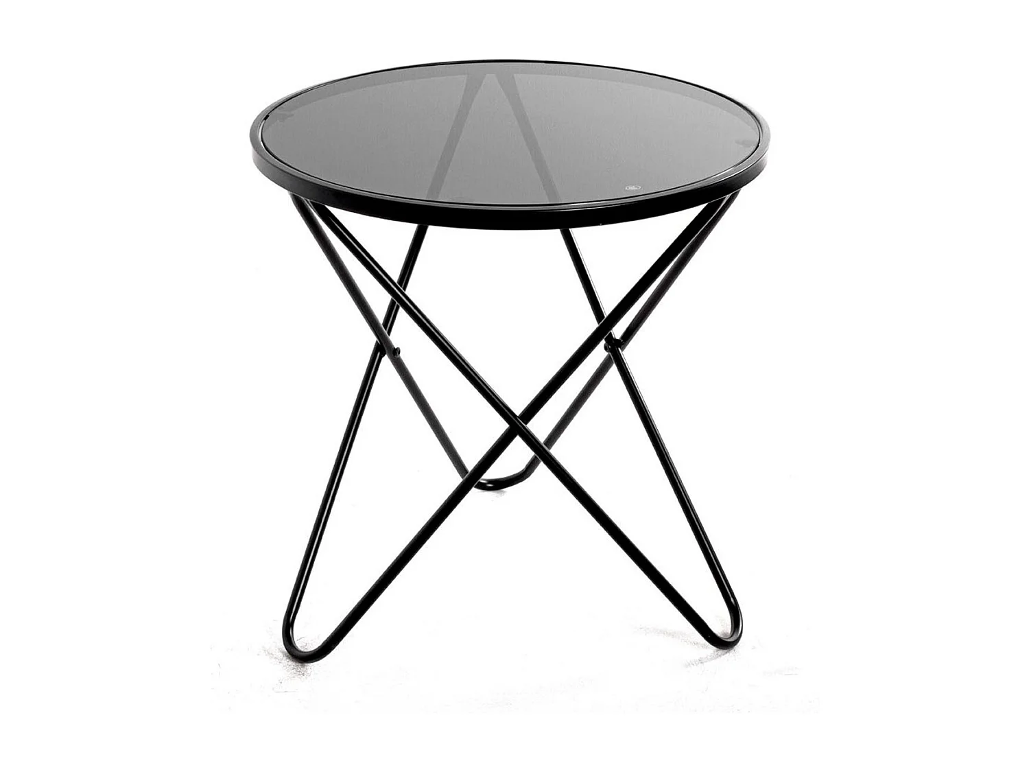 Table Basse en Verre "Théo" 56cm Noir