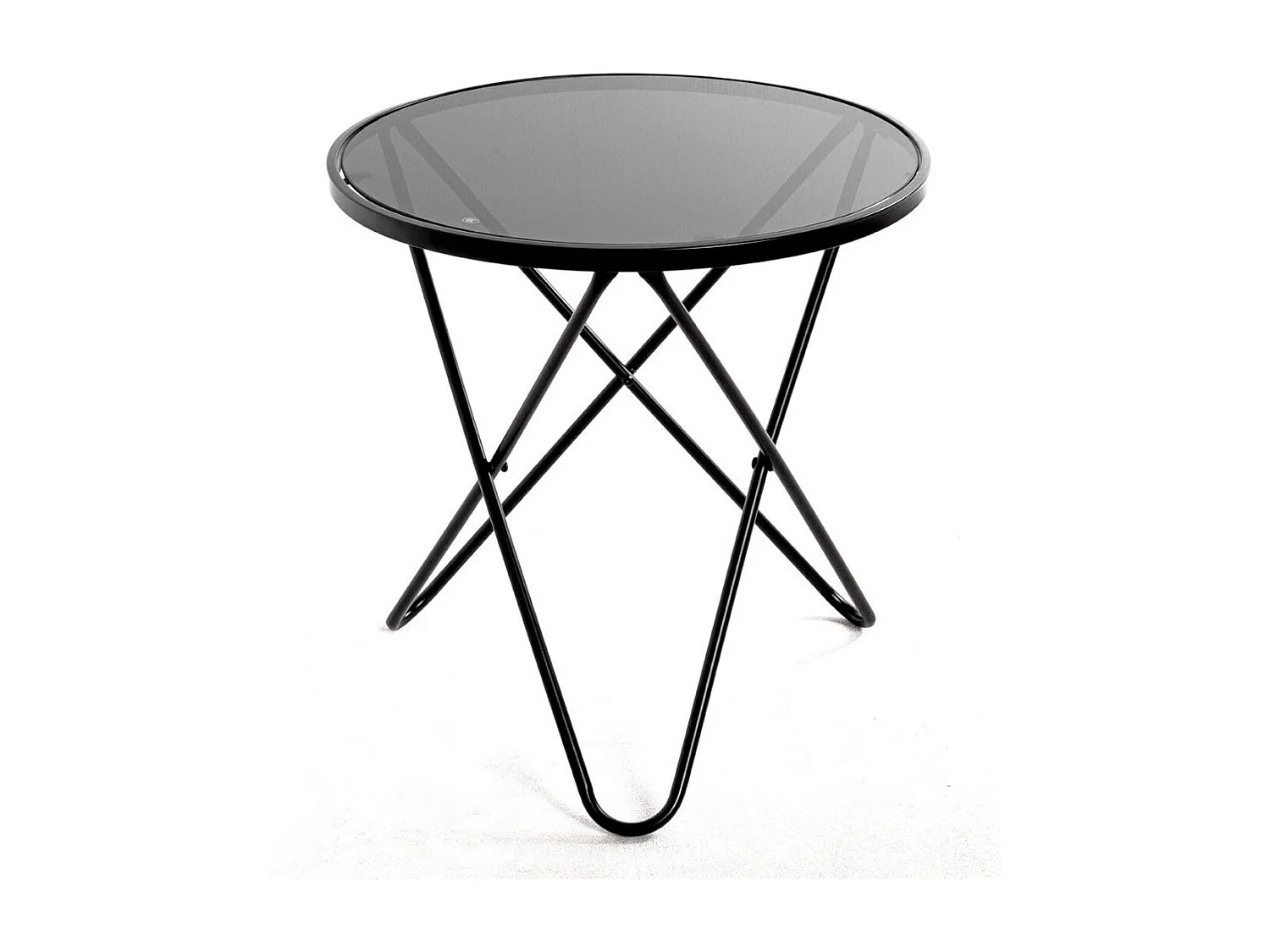 Table Basse en Verre "Théo" 56cm Noir