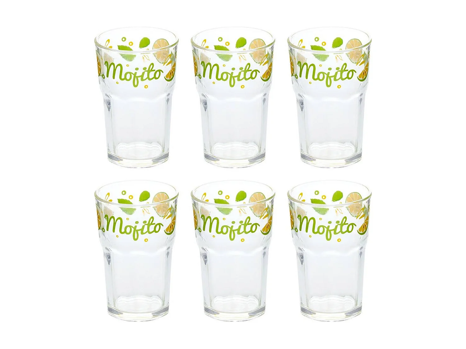 Lot de 6 Gobelets à Mojito "Stella" 30cl Transparent