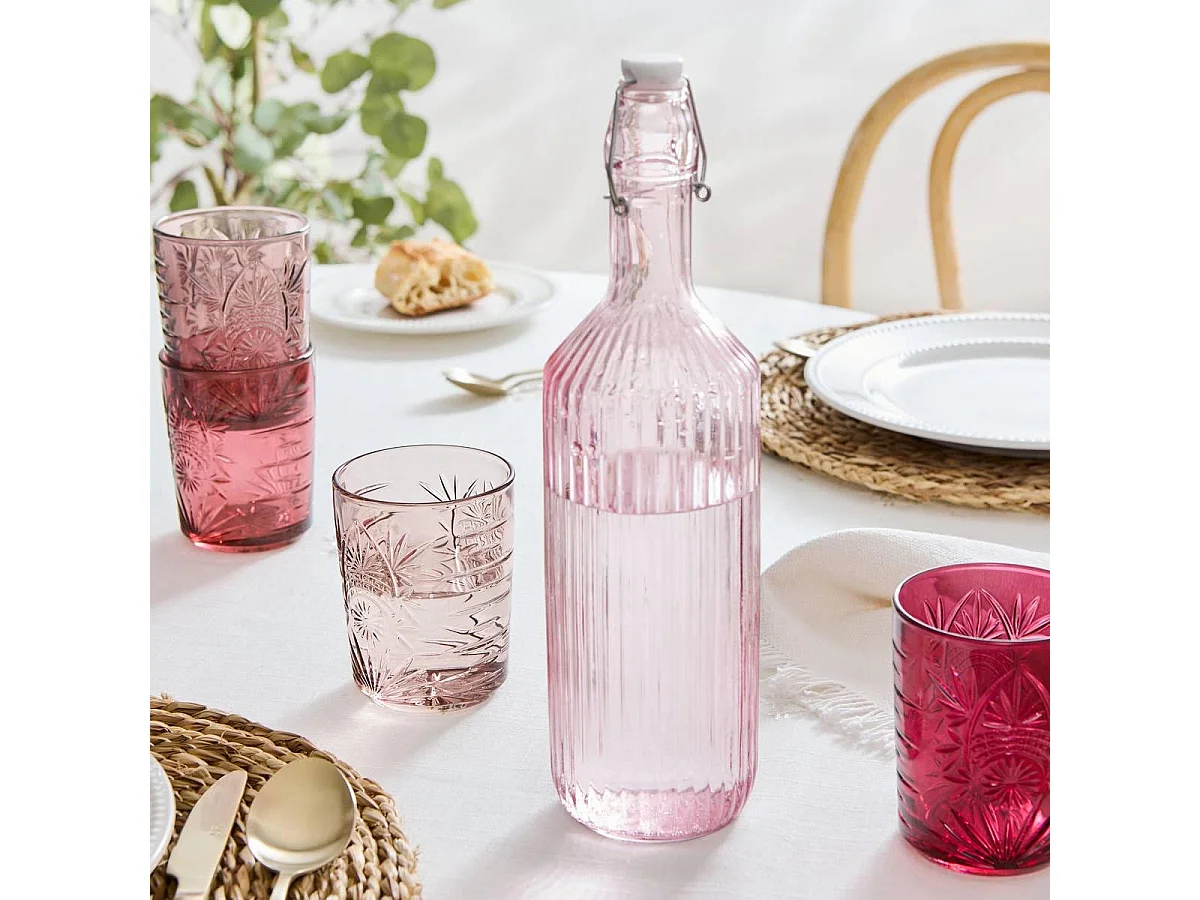 Lot de 4 Gobelets Bas Design "Ayla" 35cl Rose