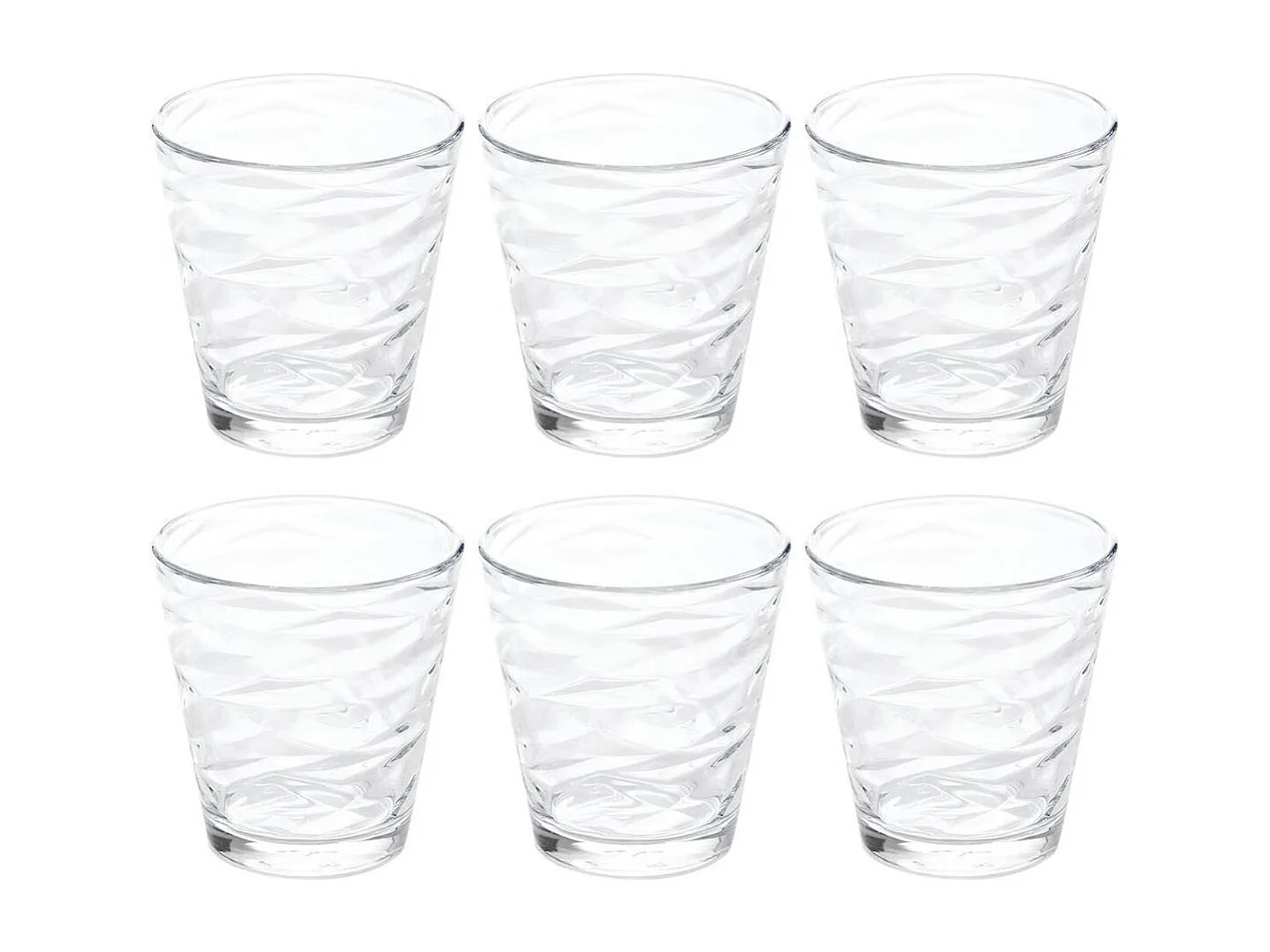 Lot de 6 Gobets Bas "Pedreau" 25cl Transparent