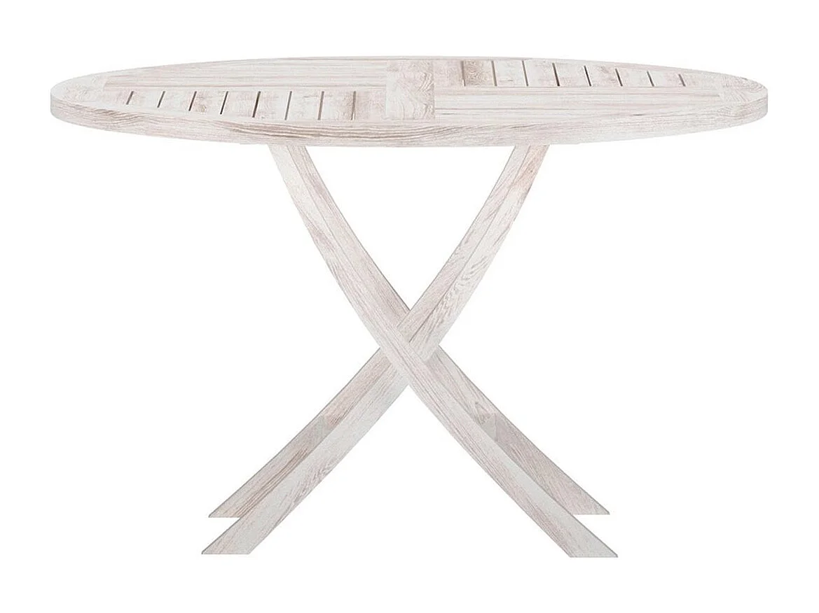 Table de Jardin Ronde "Kenya" 120cm Naturel