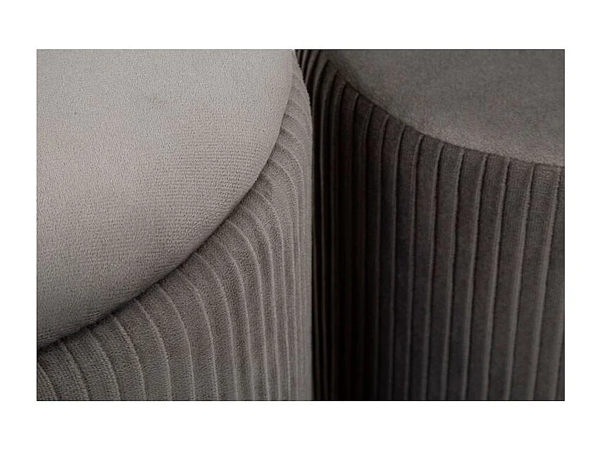 Banc Shopy gris avec rangement et 2 tabourets