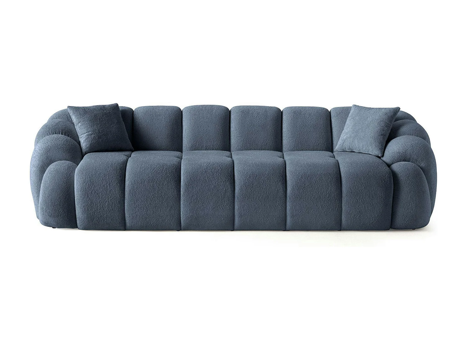 Canapé 4 places bleu design arrondi ONDA