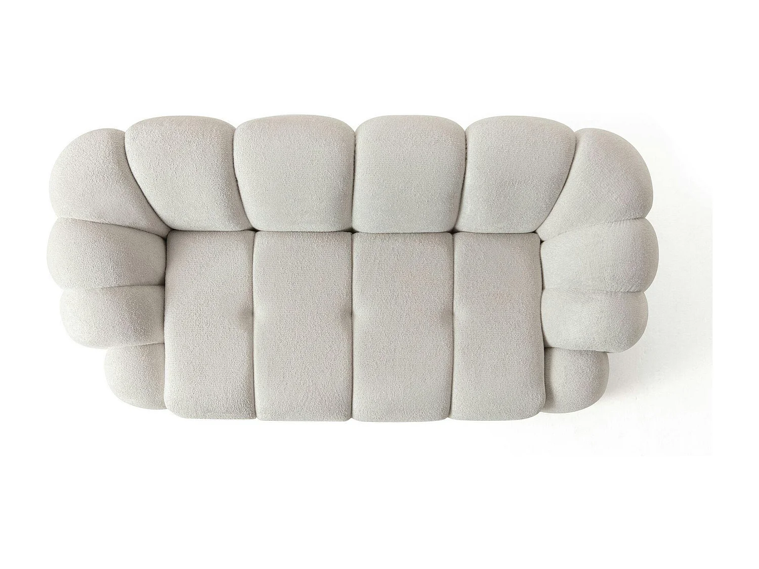 Canapé 2 places blanc écru design arrondi ONDA