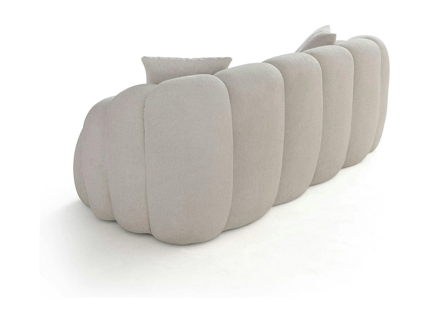 Canapé 2 places blanc écru design arrondi ONDA
