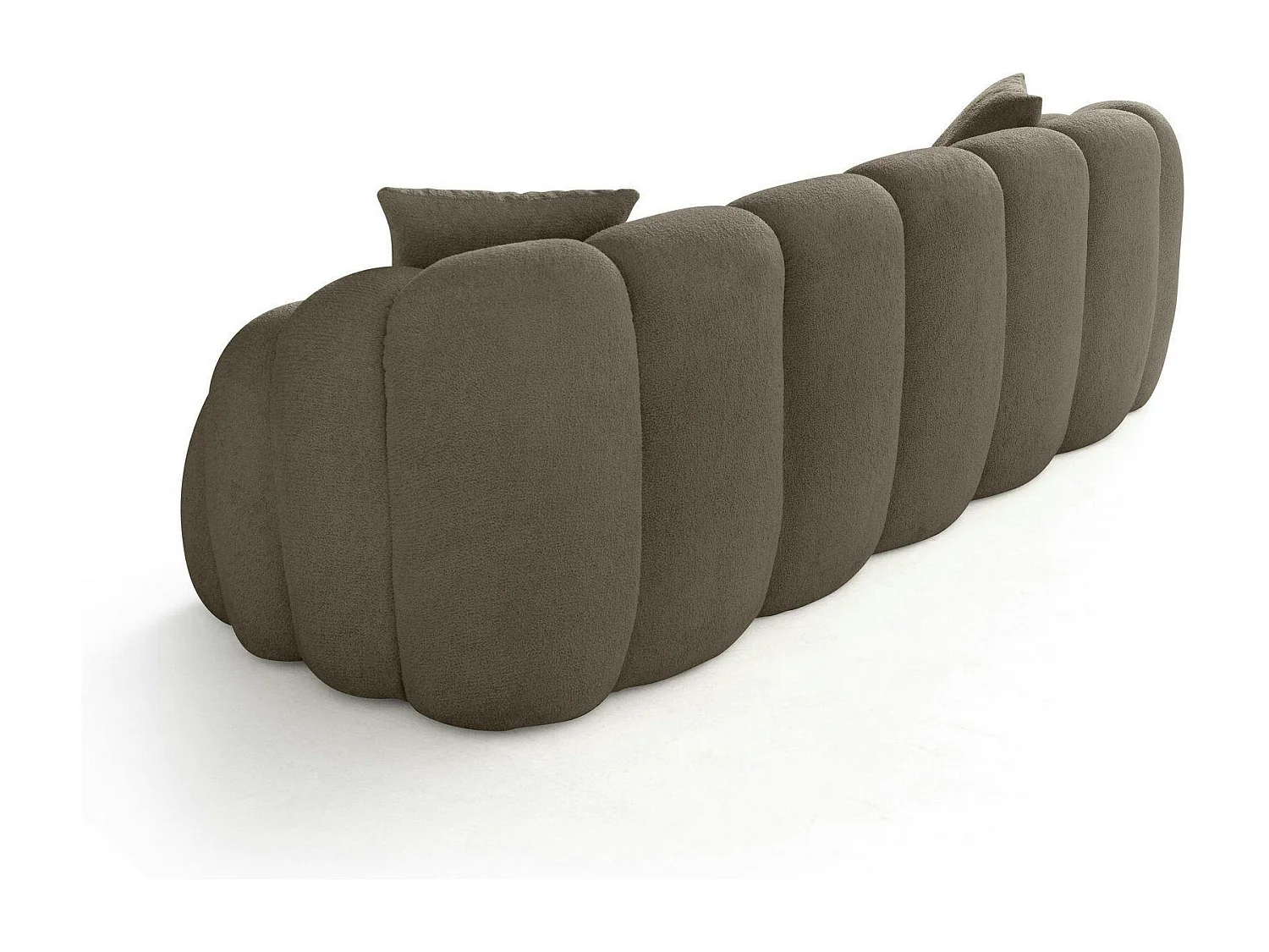Canapé 3 places taupe design arrondi ONDA