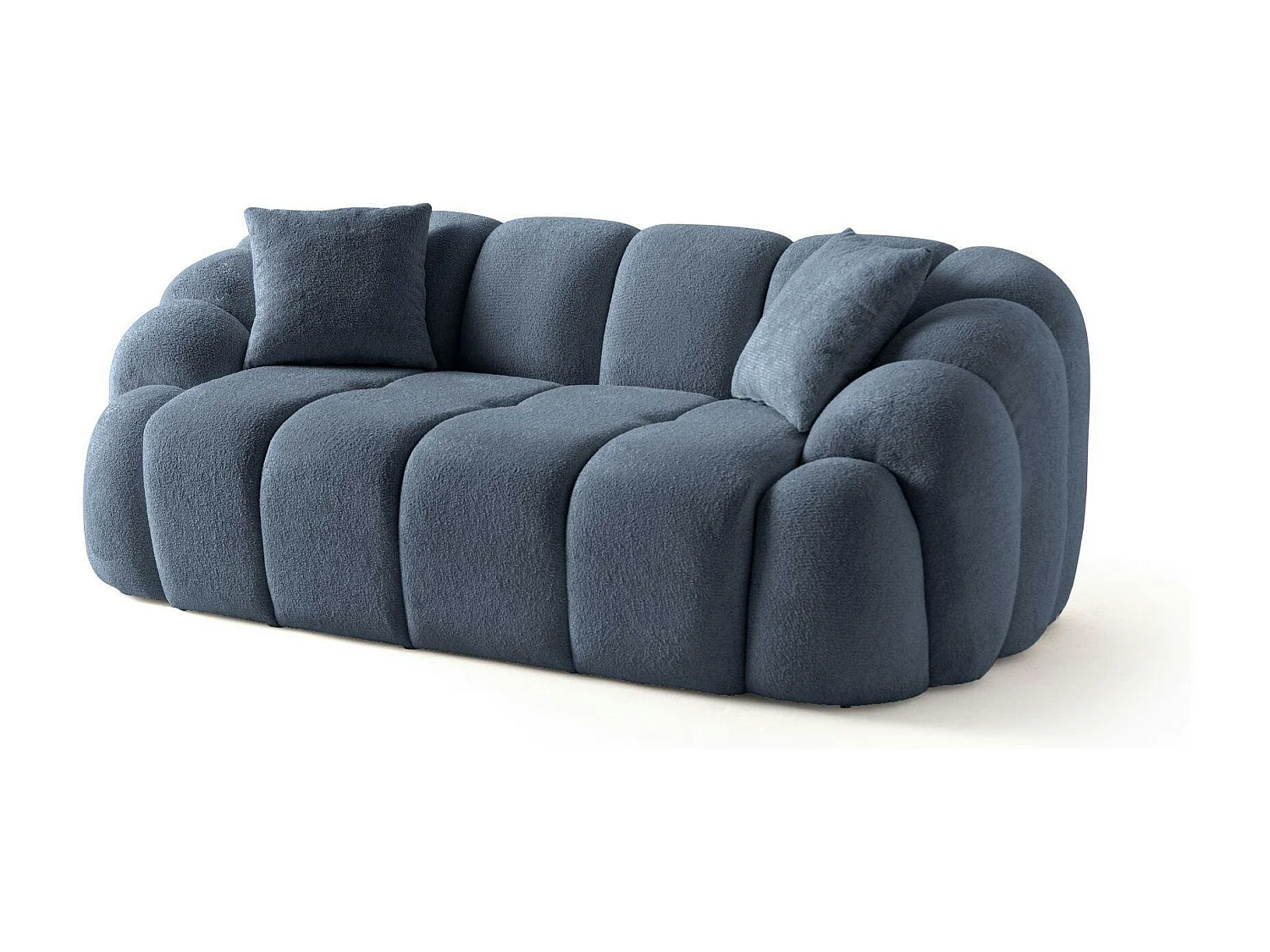 Canapé 2 places bleu design arrondi ONDA