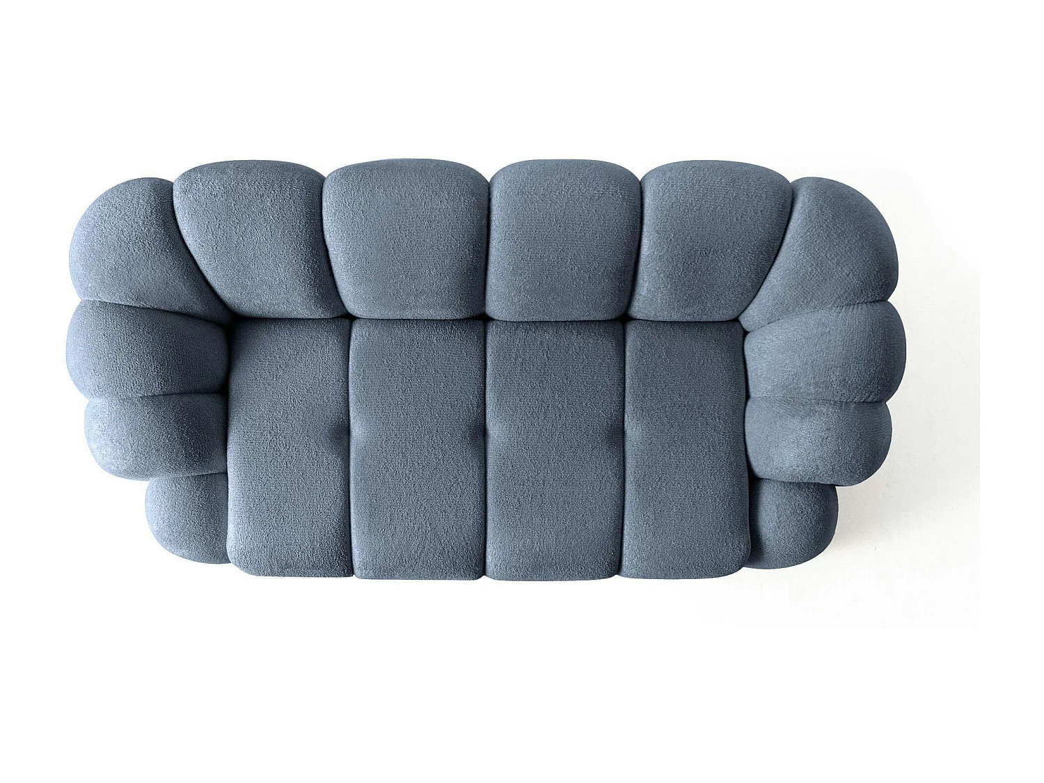 Canapé 2 places bleu design arrondi ONDA