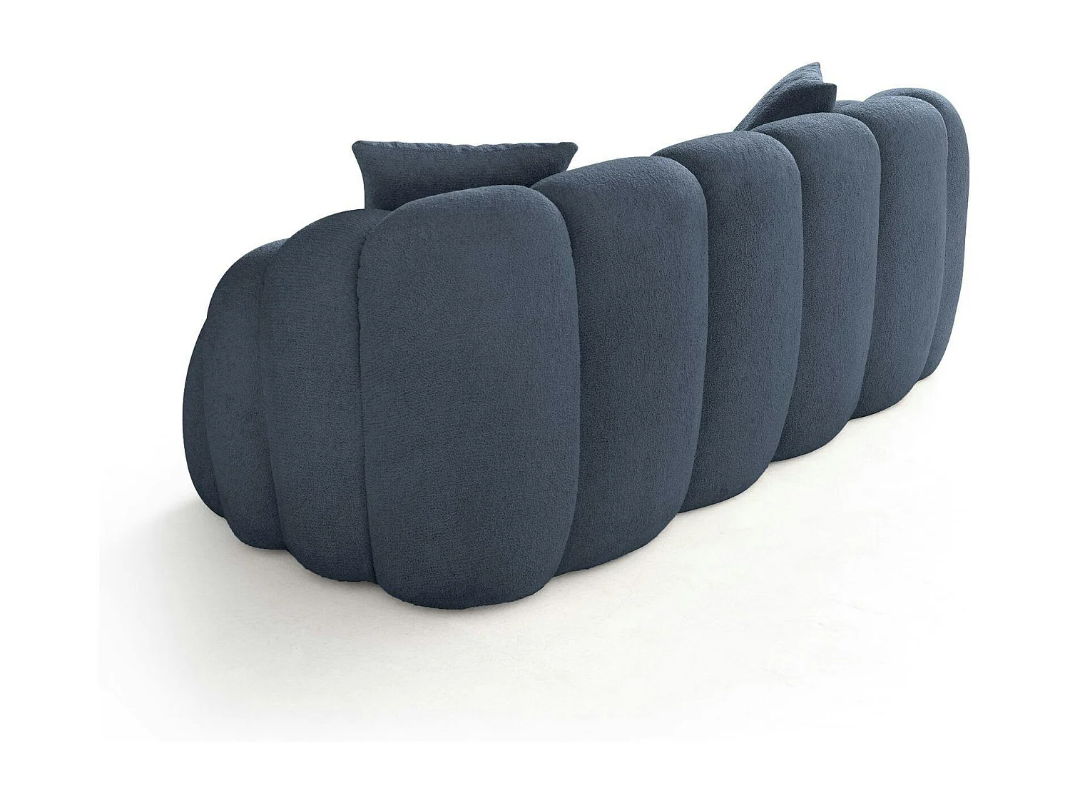 Canapé 2 places bleu design arrondi ONDA