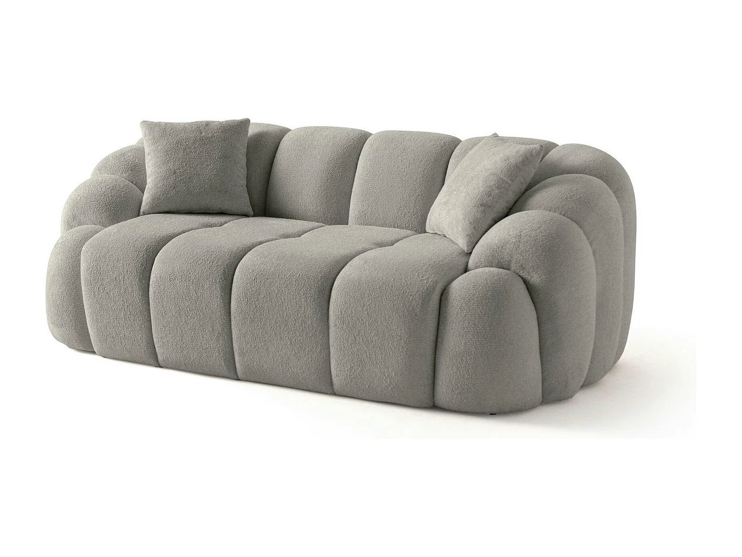 Canapé 2 places gris design arrondi ONDA