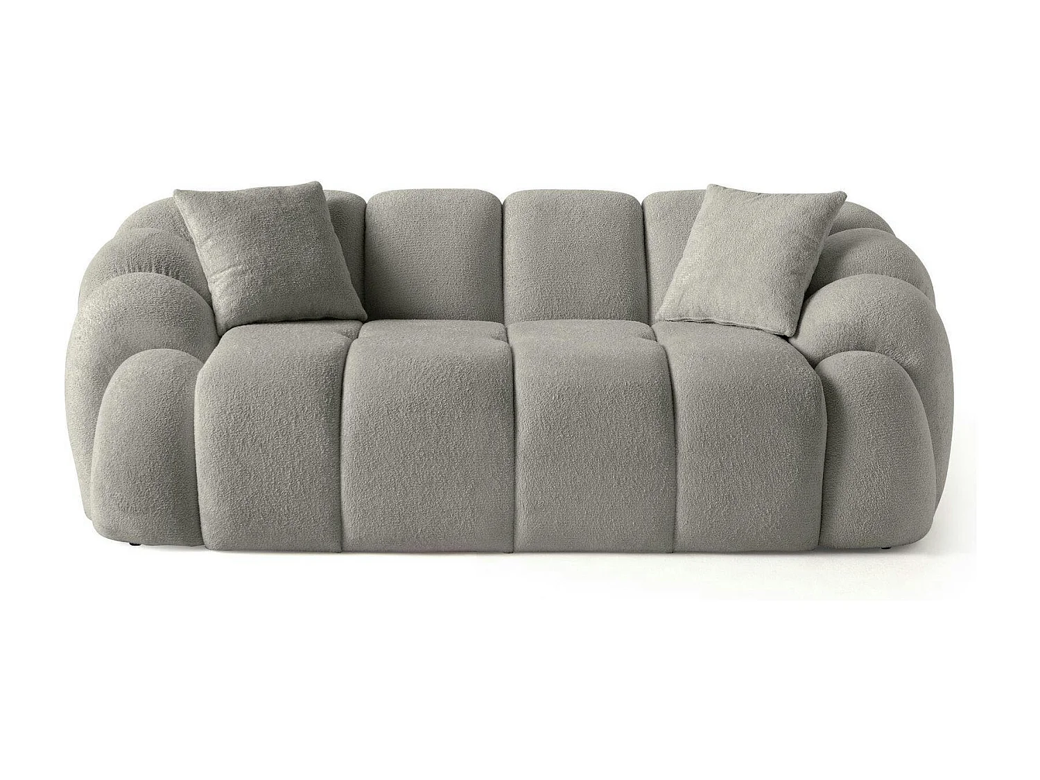 Canapé 2 places gris design arrondi ONDA