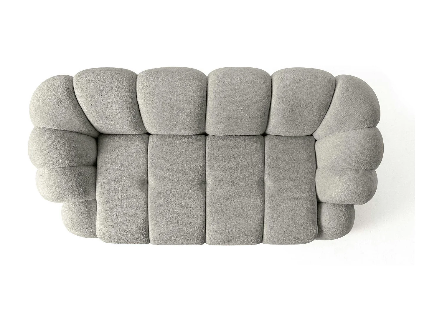Canapé 2 places gris design arrondi ONDA