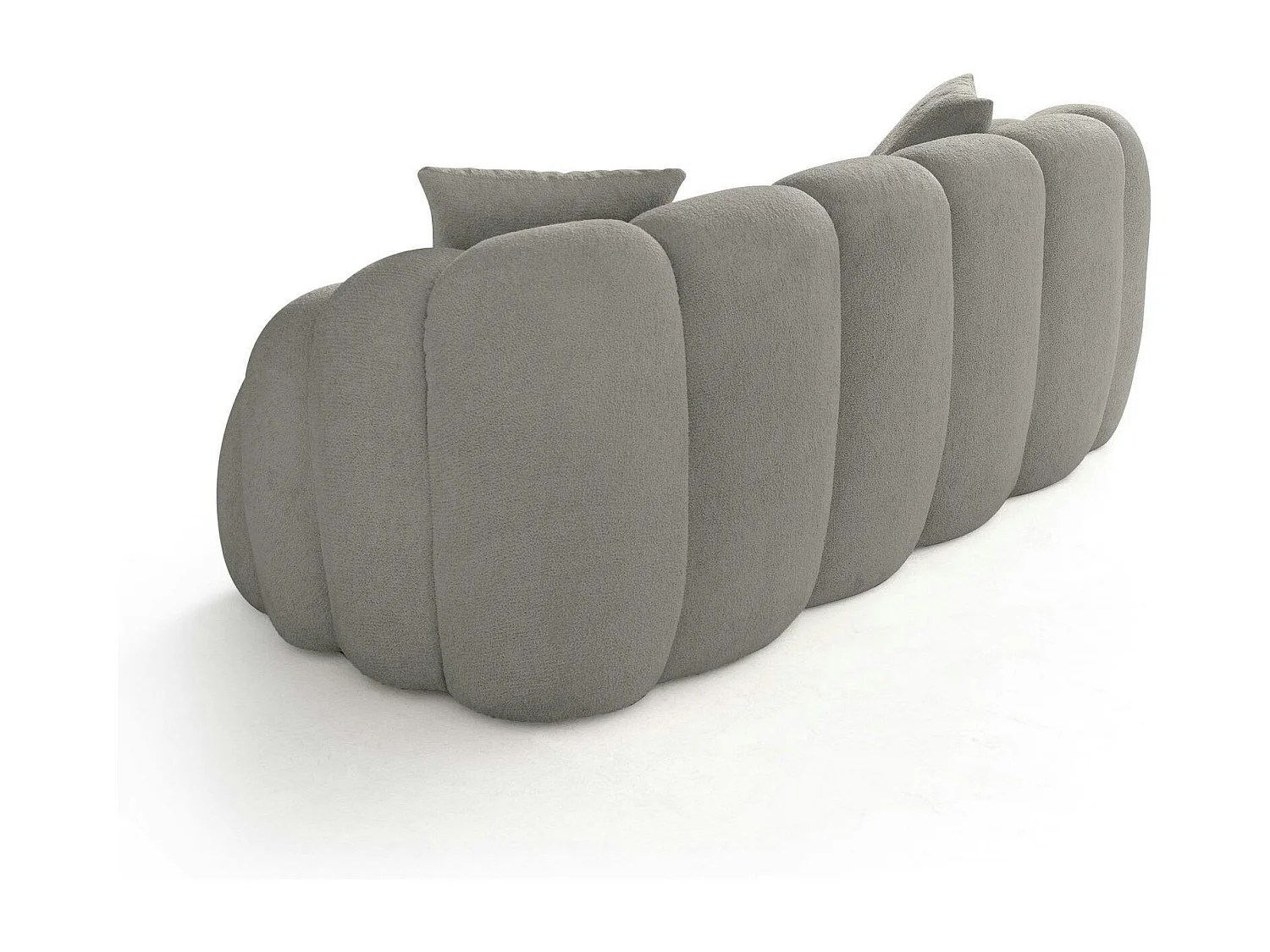 Canapé 2 places gris design arrondi ONDA