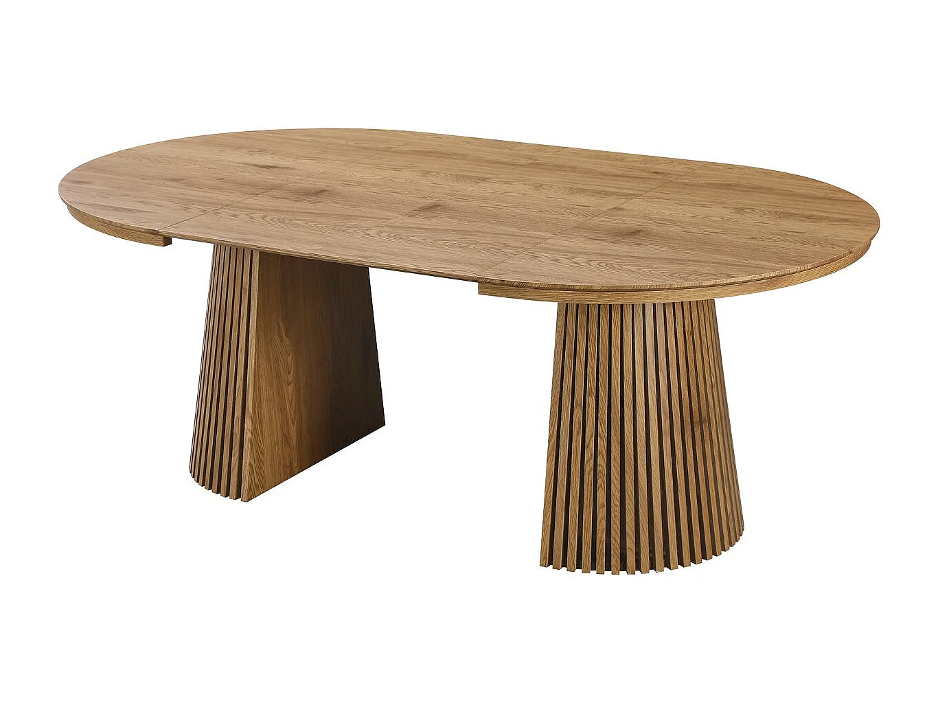 Table à manger extensible en bois "Sylva" - 120/200 cm - 4 à 8 places - Marron
