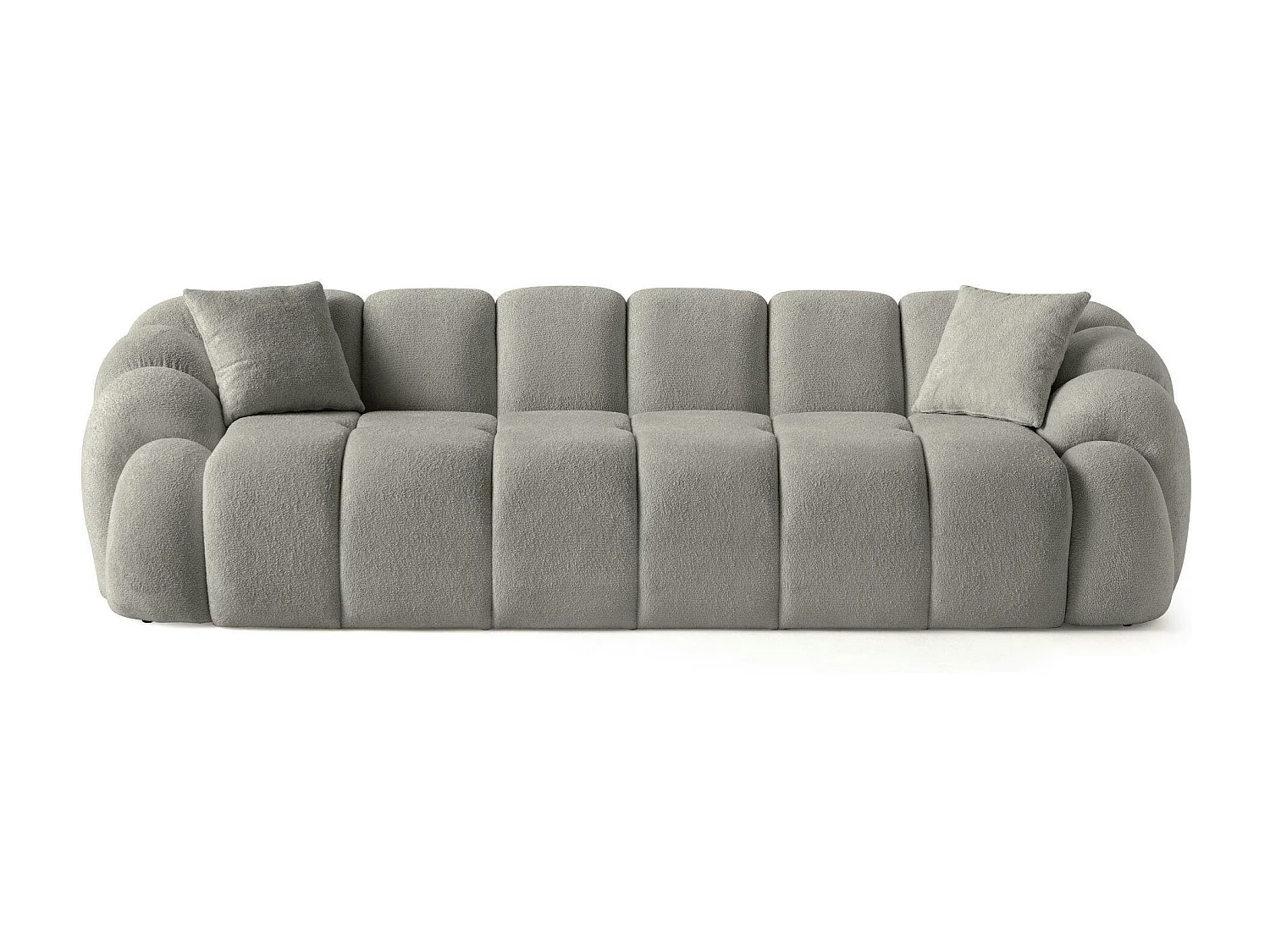 Canapé 4 places gris design arrondi ONDA