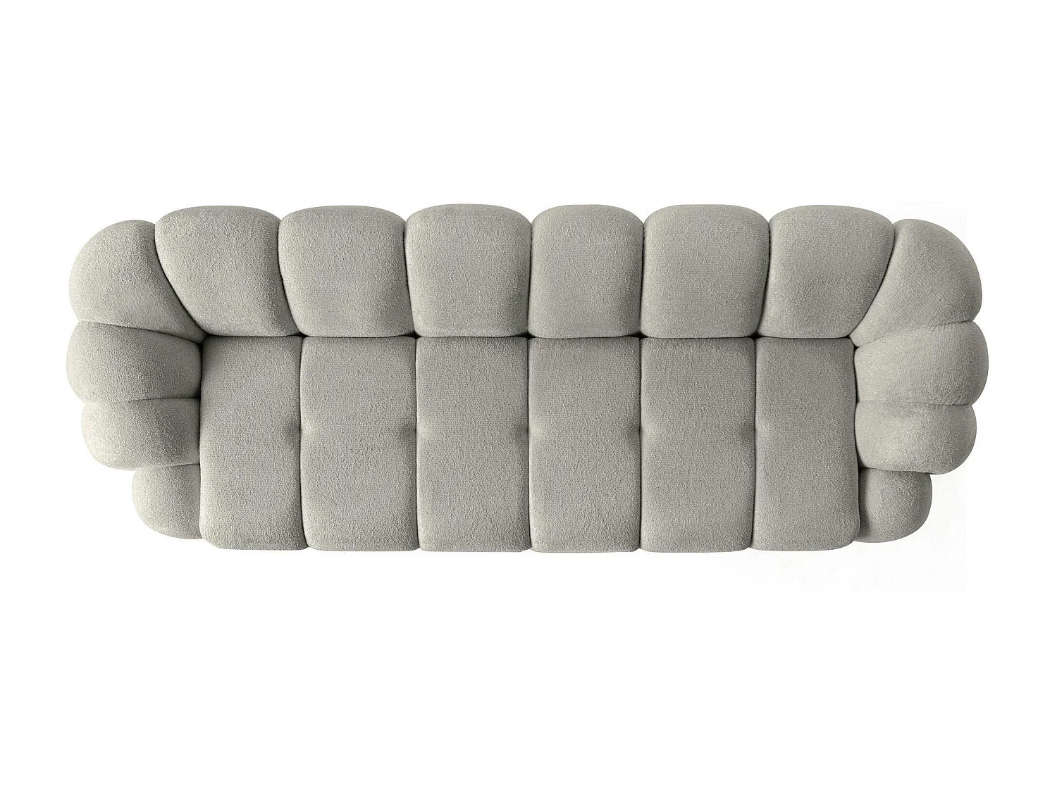 Canapé 4 places gris design arrondi ONDA