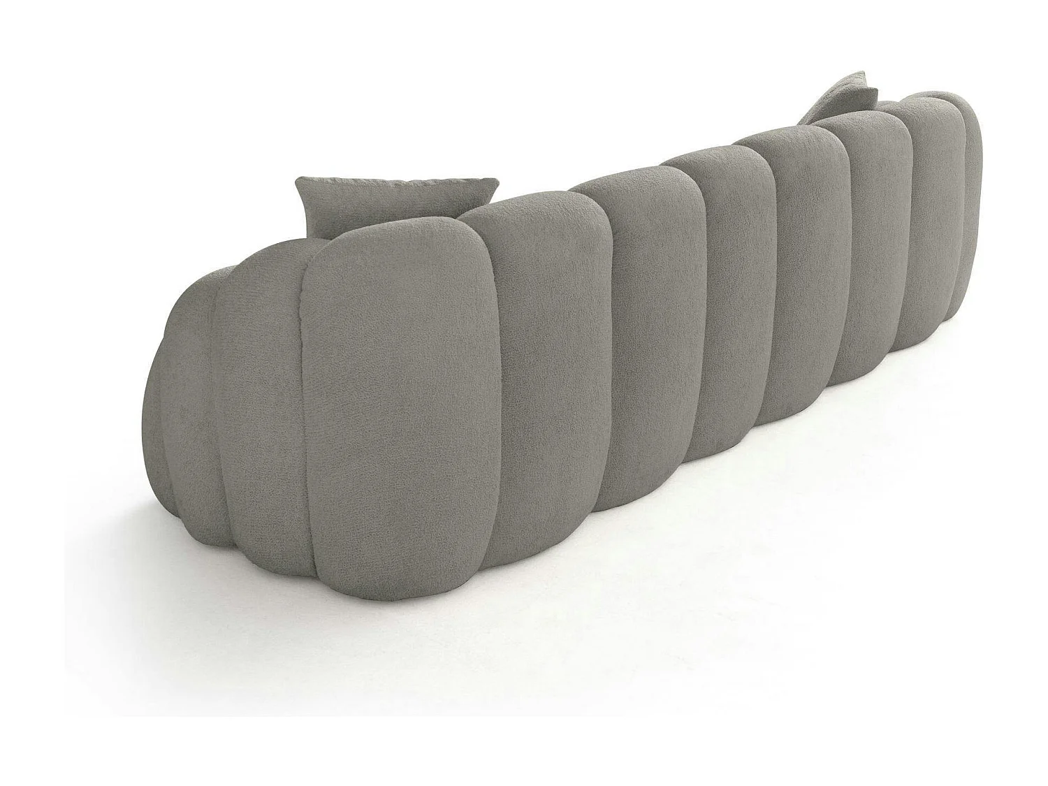 Canapé 4 places gris design arrondi ONDA