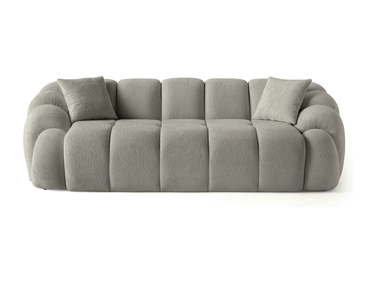 Canapé 3 places gris design arrondi ONDA