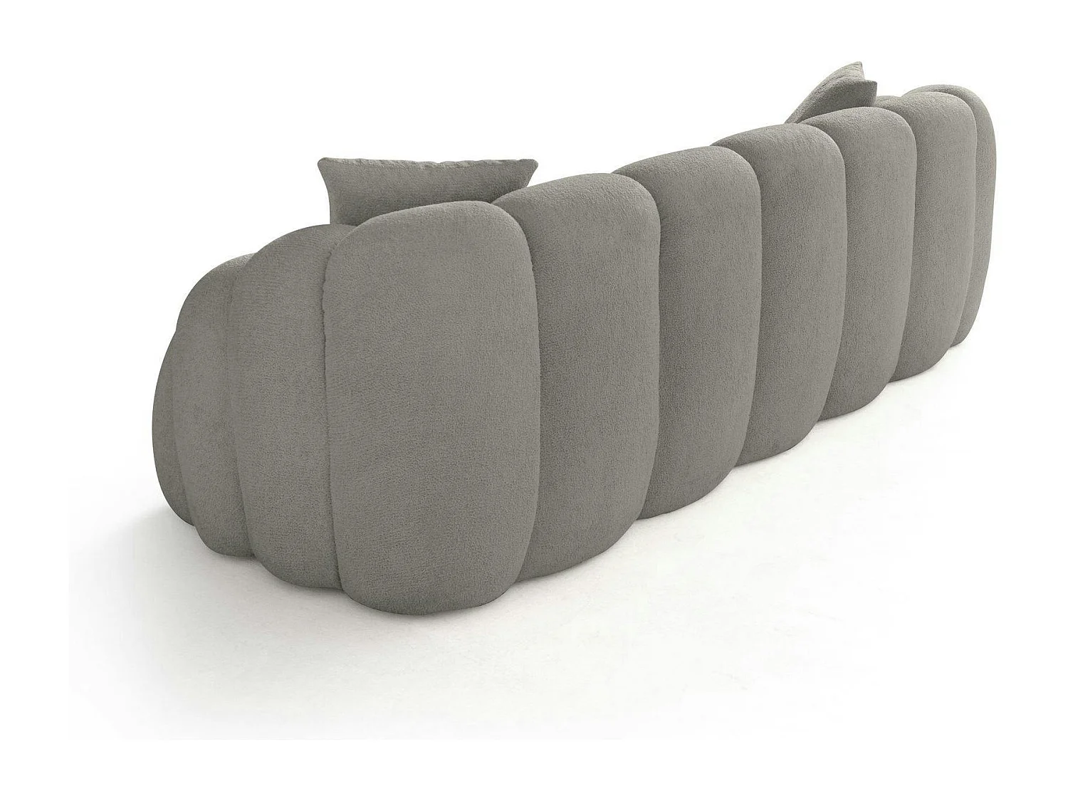 Canapé 3 places gris design arrondi ONDA