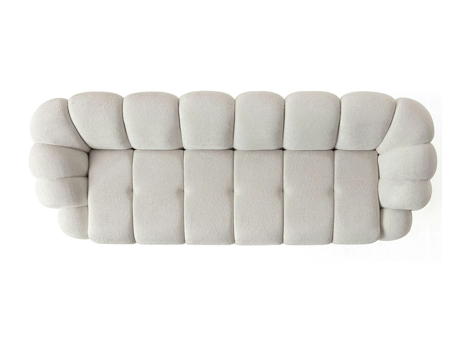 Canapé 4 places blanc écru design arrondi ONDA