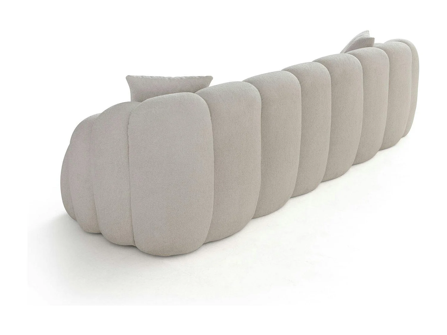 Canapé 4 places blanc écru design arrondi ONDA