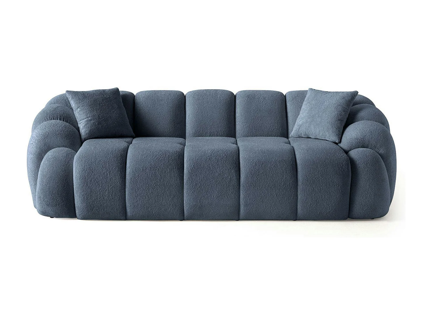 Canapé 3 places bleu design arrondi ONDA