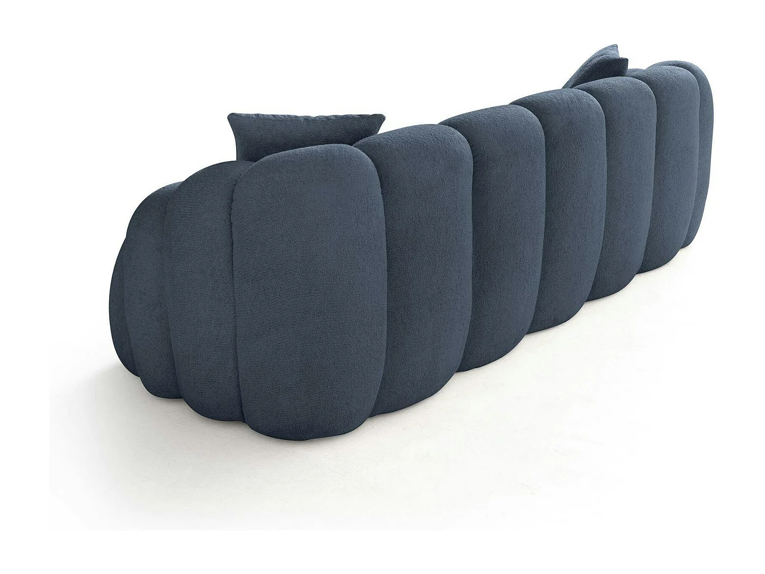 Canapé 3 places bleu design arrondi ONDA