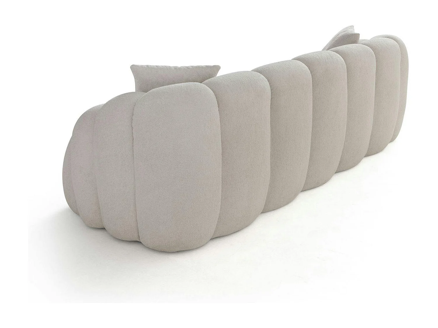 Canapé 3 places blanc écru design arrondi ONDA
